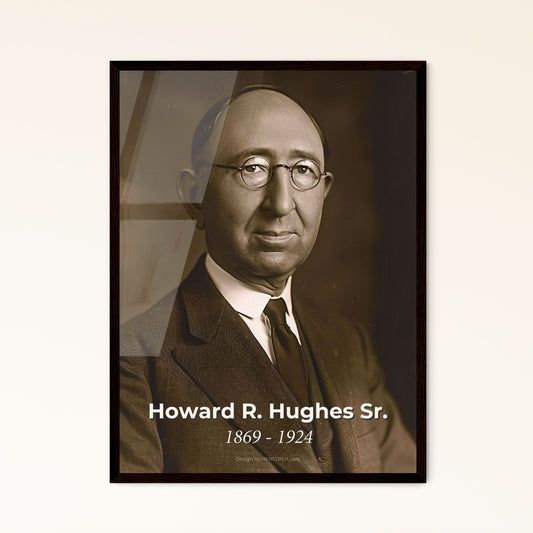 Howard R. Hughes Sr.: Visionary Industrialist & Oil Innovator - Exquisite Monochromatic Art Print for Timeless Home Decor