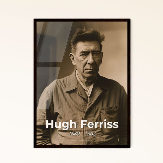 Hugh Ferriss: Visionary Architect & Skyscraper Pioneer - Timeless Cinematic Portrait for Distinctive Home Decor