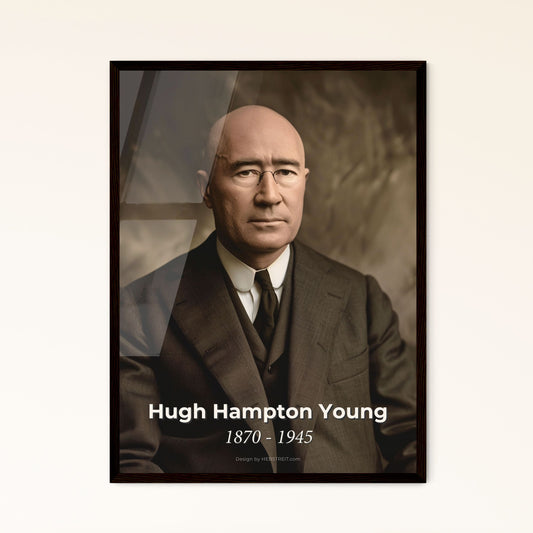 Timeless Portrait of Hugh Hampton Young: The Father of American Urology - Cinematic Monochrome Art for Elegant Home Decor