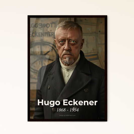 Commander of the Skies: Hugo Eckener - Pioneering Zeppelin Navigator, Stunning Ultrarealistic Portrait in Rustic Elegance