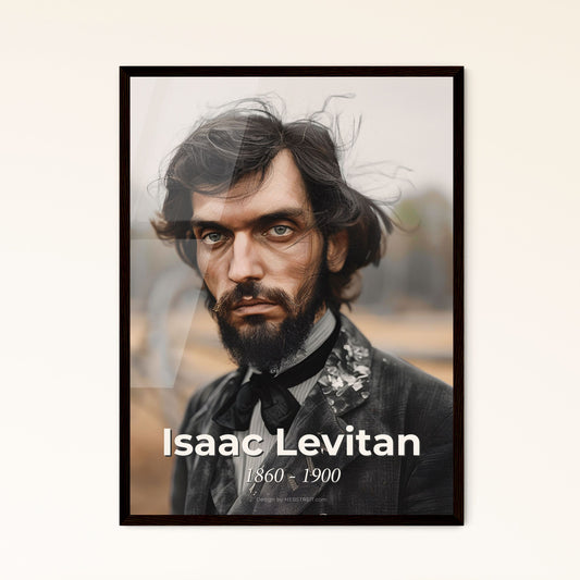 Evocative Isaac Levitan Tribute: Timeless Portrait in Artistic Sepia - Ideal for Home Decor as Print, Framed, or Aluminum Artwork