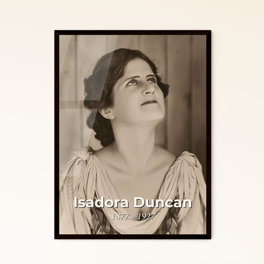 Isadora Duncan: Dancer of Passion - Captivating Portrait with Rustic Elegance, Perfect for Home Décor or Thoughtful Gifting