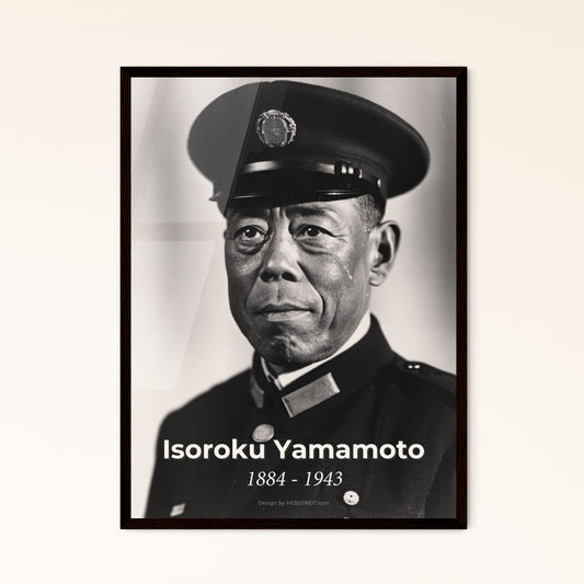 Isoroku Yamamoto: Iconic Portrait of the Pearl Harbor Architect - Timeless Ultra-Realistic Print for Home Decor & Gifting