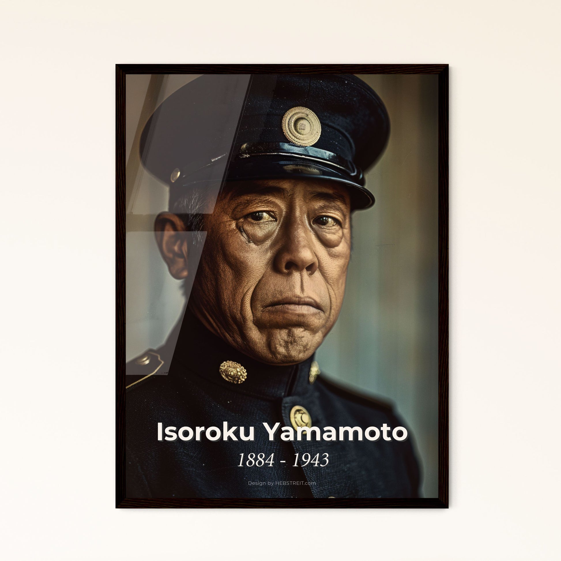 Isoroku Yamamoto: Iconic WWII Admiral Portrait - Cinematic High-Contrast Art Print - Perfect for Home Décor & Unique Gifting