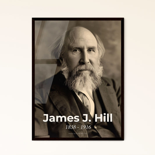 James J. Hill: The Visionary Empire Builder – Exquisite Monochrome Portrait for Timeless Decor & Gift Inspiration