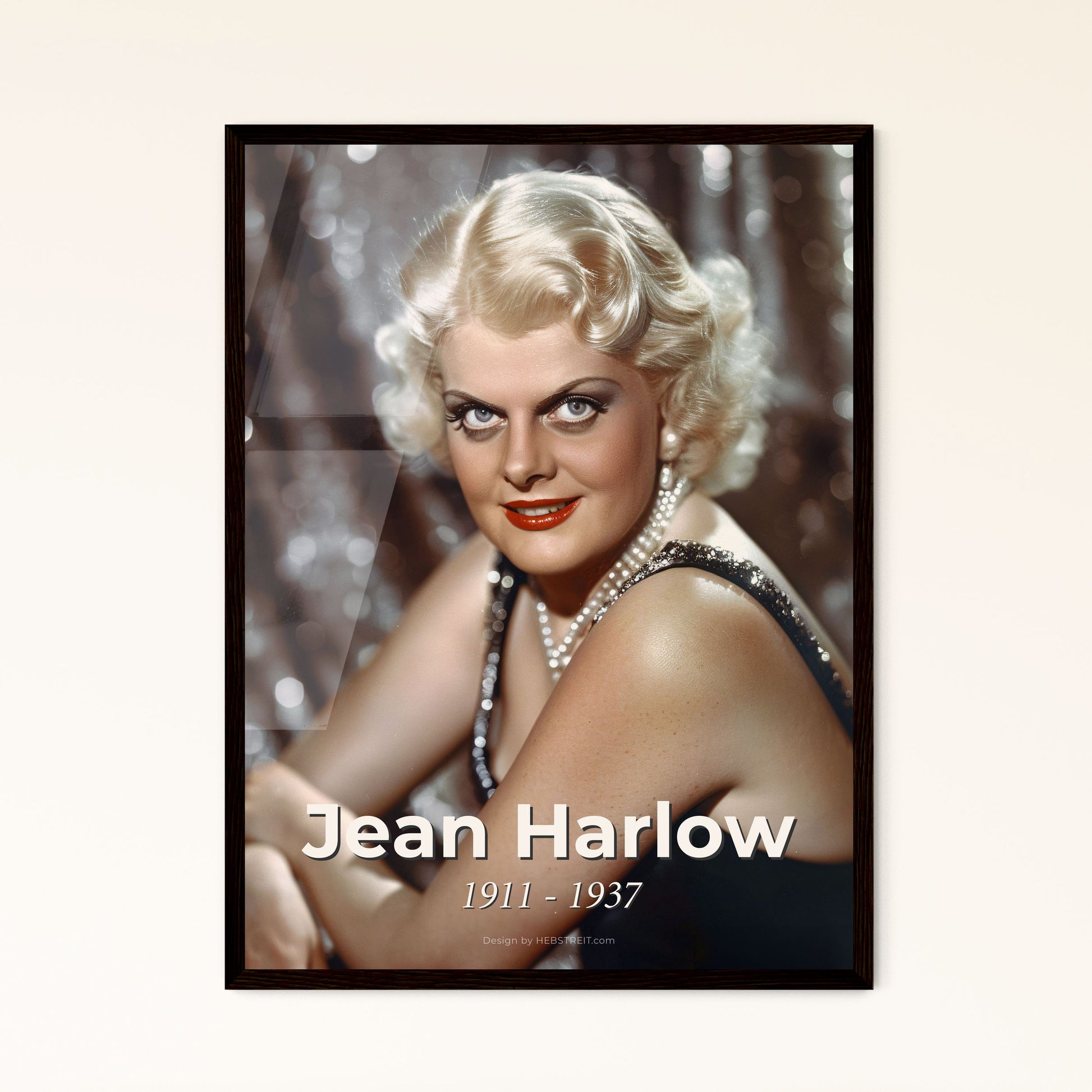 Timeless Elegance: Jean Harlow - The Iconic Blonde Bombshell of Early Hollywood | Stunning Monochromatic Art Print & More