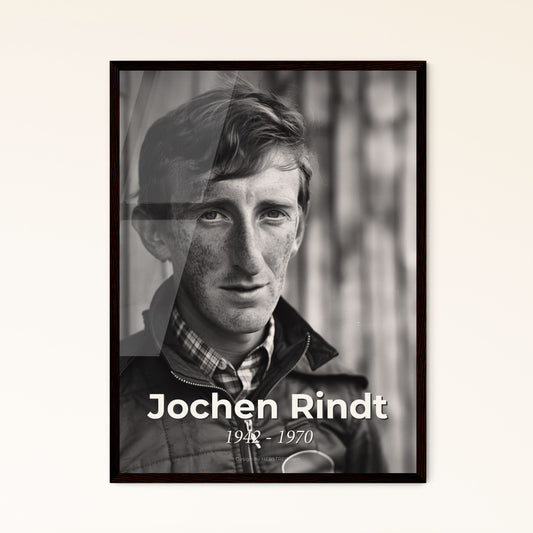 Jochen Rindt: Iconic Austrian Racing Legend - Posthumous F1 Champion - Stunning Ultra-Realistic Art Print on Metal or Wood