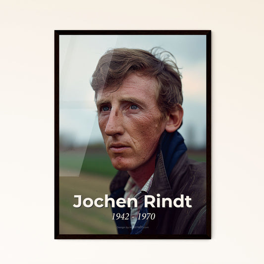 Jochen Rindt: Iconic Racer & 1970 Posthumous Champion - Exquisite Ultrarrealistic Portrait in Monochrome & Sepia Finish