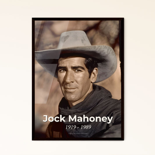 Jock Mahoney: Iconic Stuntman & Actor - Timeless Monochromatic Portrait, Perfect for Home Decor & Gifting - High-Quality Print Options!