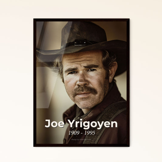 Joe Yrigoyen: Iconic Stuntman & Actor – Timeless Monochrome Portrait in Rustic Elegance – Perfect for Home Décor & Gifting