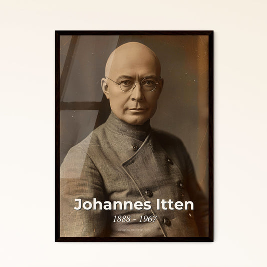 Captivating Portrait of Johannes Itten: Iconic Bauhaus Pioneer in Striking Cinematic Style – Perfect for Home Decor & Gifts