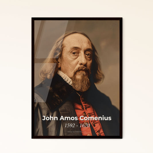 Timeless Portrait of John Amos Comenius: Pioneer of Education - Monochromatic Art Print for Inspired Home Decor & Gifts