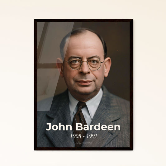 John Bardeen: Visionary Physicist & Two-Time Nobel Laureate - Timeless Portrait in Stunning Monochrome Art for Home Decor