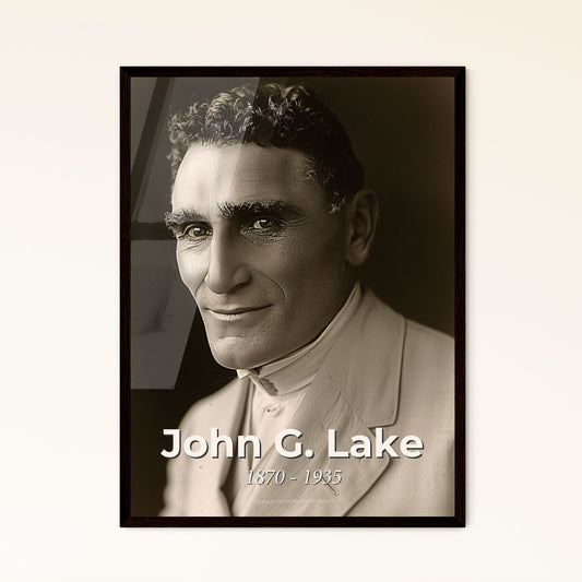 John G. Lake: Visionary Missionary and Healer – Timeless Portrait in Sepia-Toned Elegance for Home Decor and Gifting