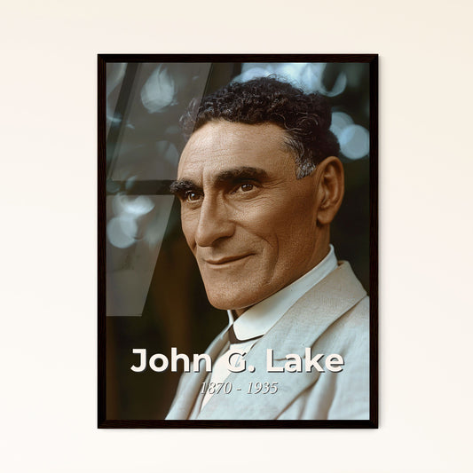 John G. Lake: Visionary Healing Missionary - Stunning Monochromatic Portrait Print for Elegant Home Decor and Gifts