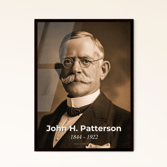 Vintage Elegance: Portrait of John H. Patterson, NCR Pioneer - A Cinematic Tribute to Innovation and Leadership in Home Decor