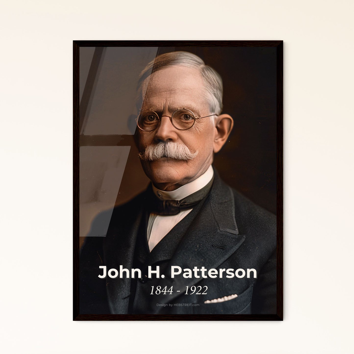 Timeless Tribute: John H. Patterson - Visionary Leader & Innovator of NCR - Striking Portrait in Elegant Monochrome Art