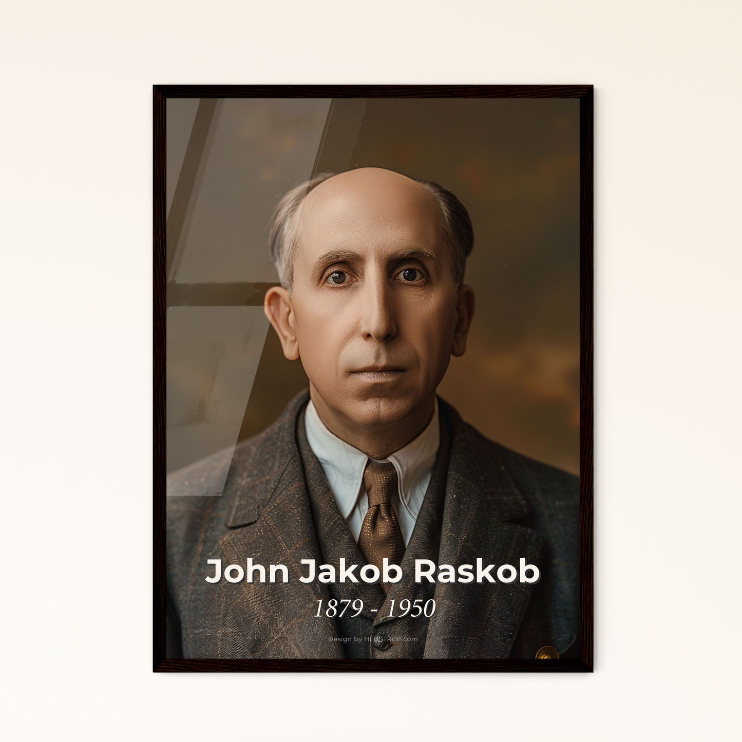 Iconic Portrait of John Jakob Raskob: Financier of the Empire State Building—Timeless Elegance in Monochrome Art