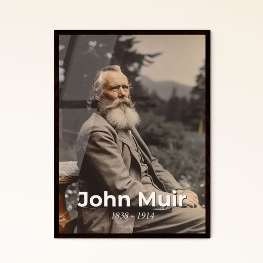 Timeless Portrait of John Muir: Iconic Naturalist & Conservationist—A Majestic Tribute on Sepia-Inspired Art Print