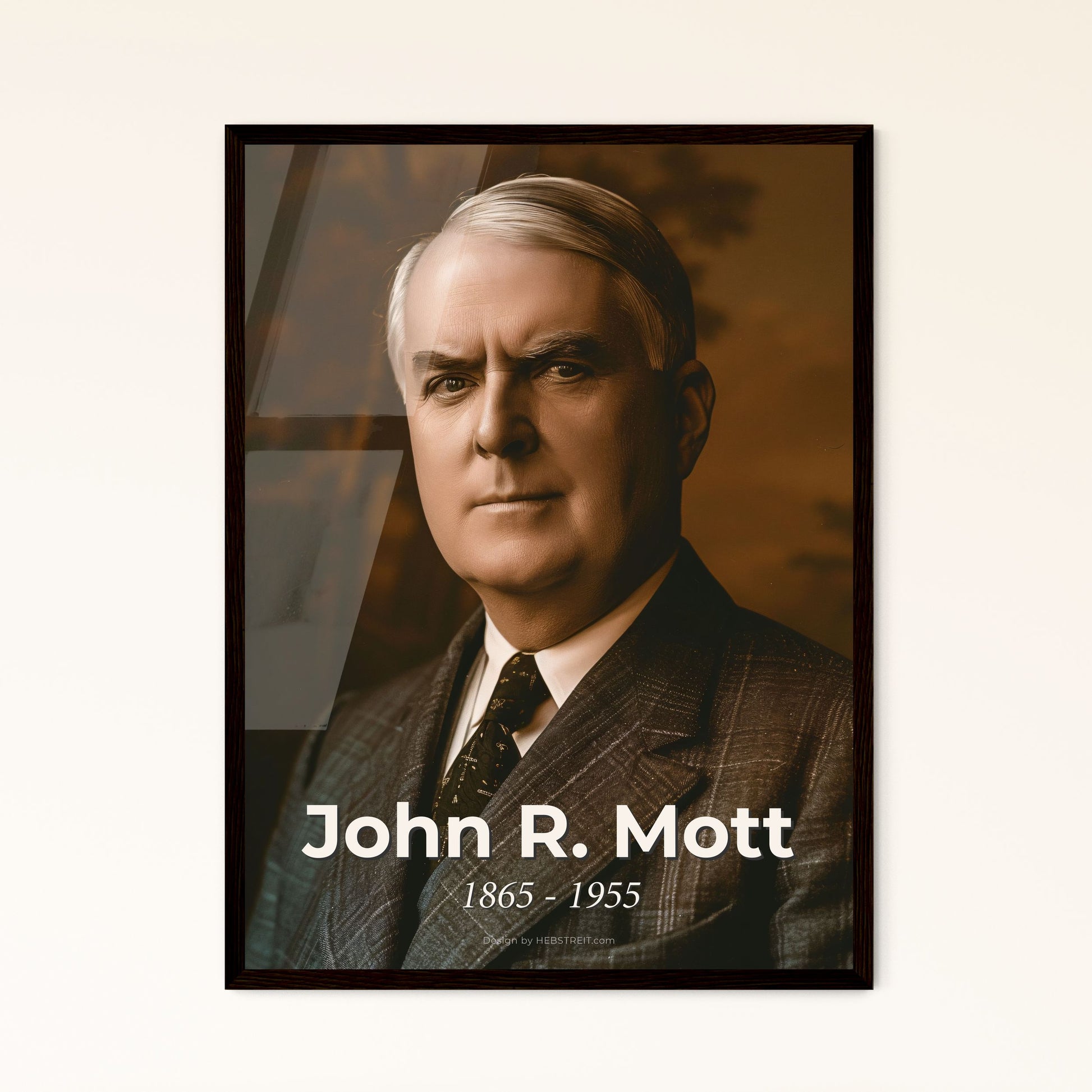 Captivating Portrait of John R. Mott: Inspiring Evangelist & Nobel Laureate - Timeless Art for Home Décor & Gift Giving