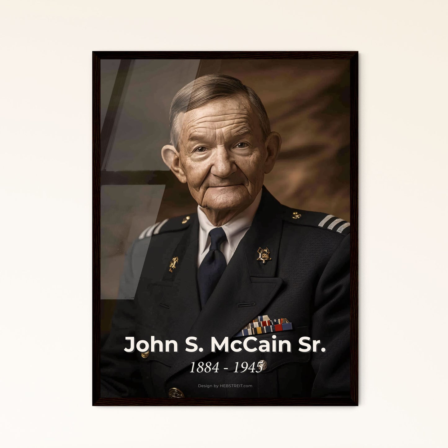 Legacy of Valor: Admiral John S. McCain Sr. - WWII Hero, Inspirational Leader, and Senator's Grandfather - Timeless Photographic Art