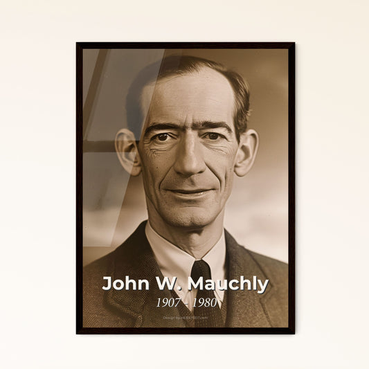 Timeless Portrait of John W. Mauchly: Visionary Physicist & ENIAC Co-Inventor - Exquisite Art for Home Decor & Gifts