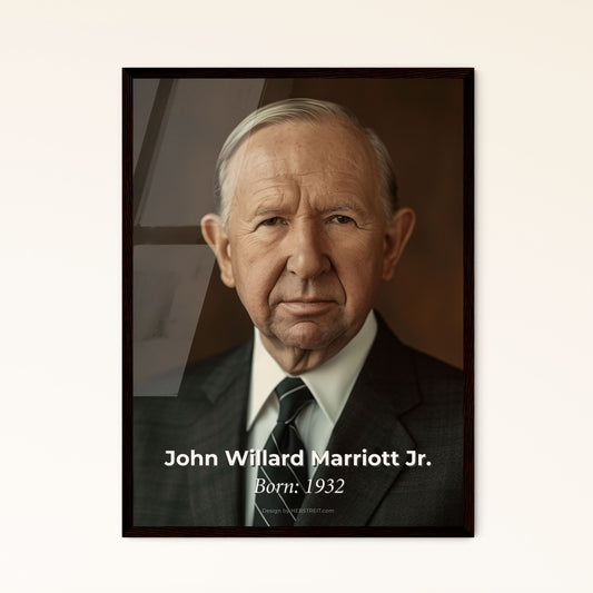 Timeless Tribute: John Willard Marriott Jr. - Visionary Hotelier in Cinematic Elegance | Premium Print & Framed Art for Your Space