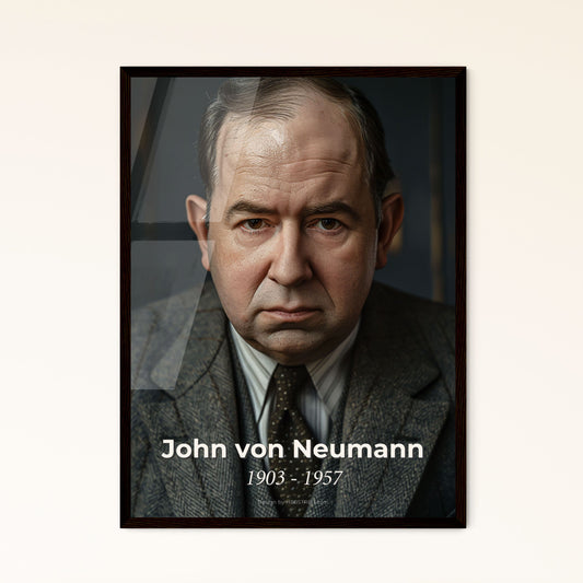 Timeless Tribute to John von Neumann: Iconic Portrait of a Visionary in Science & Mathematics - Perfect for Home Decor & Gifting