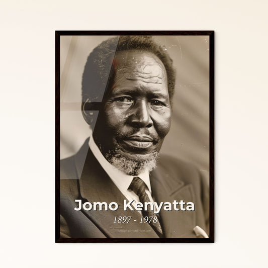 Jomo Kenyatta: Captivating Portrait of Kenya's First President - A Timeless Tribute in High-Quality Art for Inspired Spaces