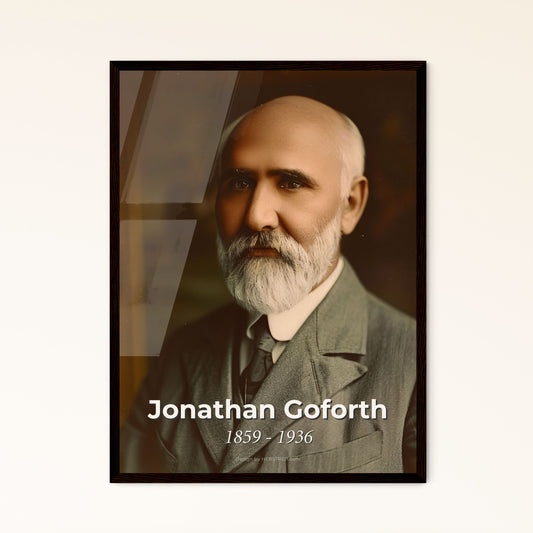 Timeless Tribute: Rev. Jonathan Goforth (1859-1936) - Iconic Missionary Portrait in Monochrome Elegance for Home Décor