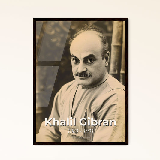 Timeless Portrait of Khalil Gibran: Iconic Lebanese-American Poet - Stunning Art Print, Perfect for Gifts & Home Décor