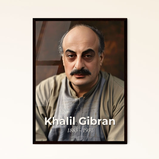 Timeless Essence of Khalil Gibran: An Iconic Portrait in Monochrome - Perfect Gift for Literature Lovers & Home Decor Enthusiasts