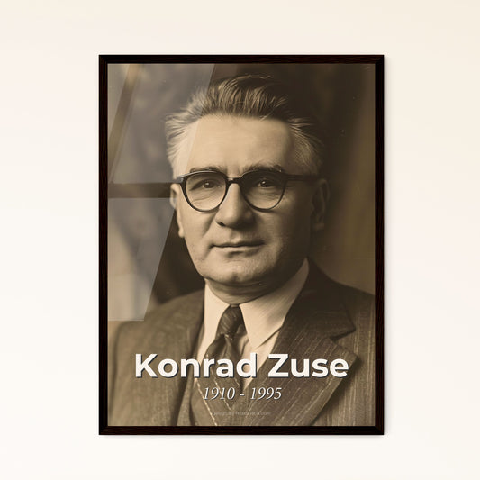 Konrad Zuse: Pioneer of Computing - Timeless Portrait in Cinematic Detail, Perfect for Home Decor or as a Unique Gift