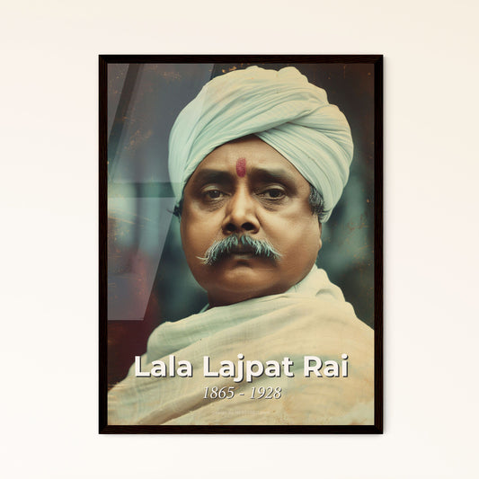 Lion of Punjab: Lala Lajpat Rai 1865-1928 - Exquisite Monochromatic Portrait for Timeless Home Decor & Inspirational Gifting