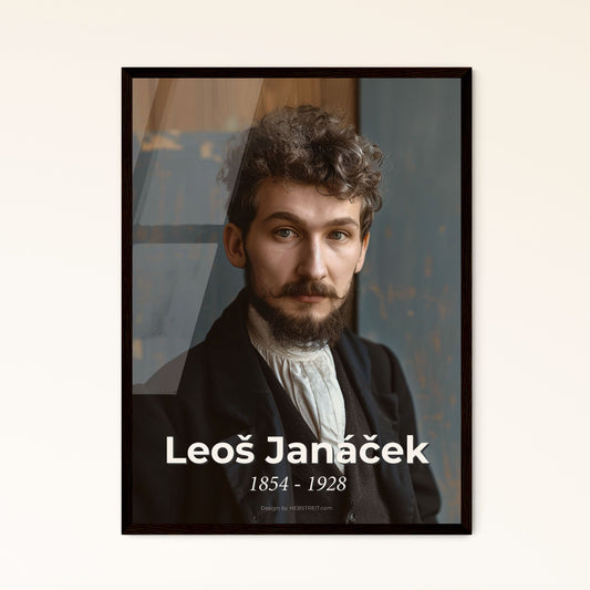 Timeless Tribute to Leoš Janáček: Captivating Portrait of the Iconic Czech Composer in High-Quality Monochrome Art