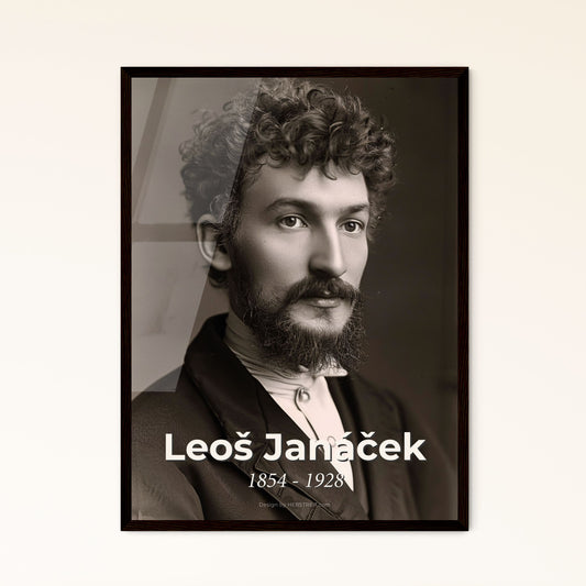 Leoš Janáček: Timeless Portrait of the Iconic Czech Composer - Stunning Monochromatic Print for Home Décor & Gifting