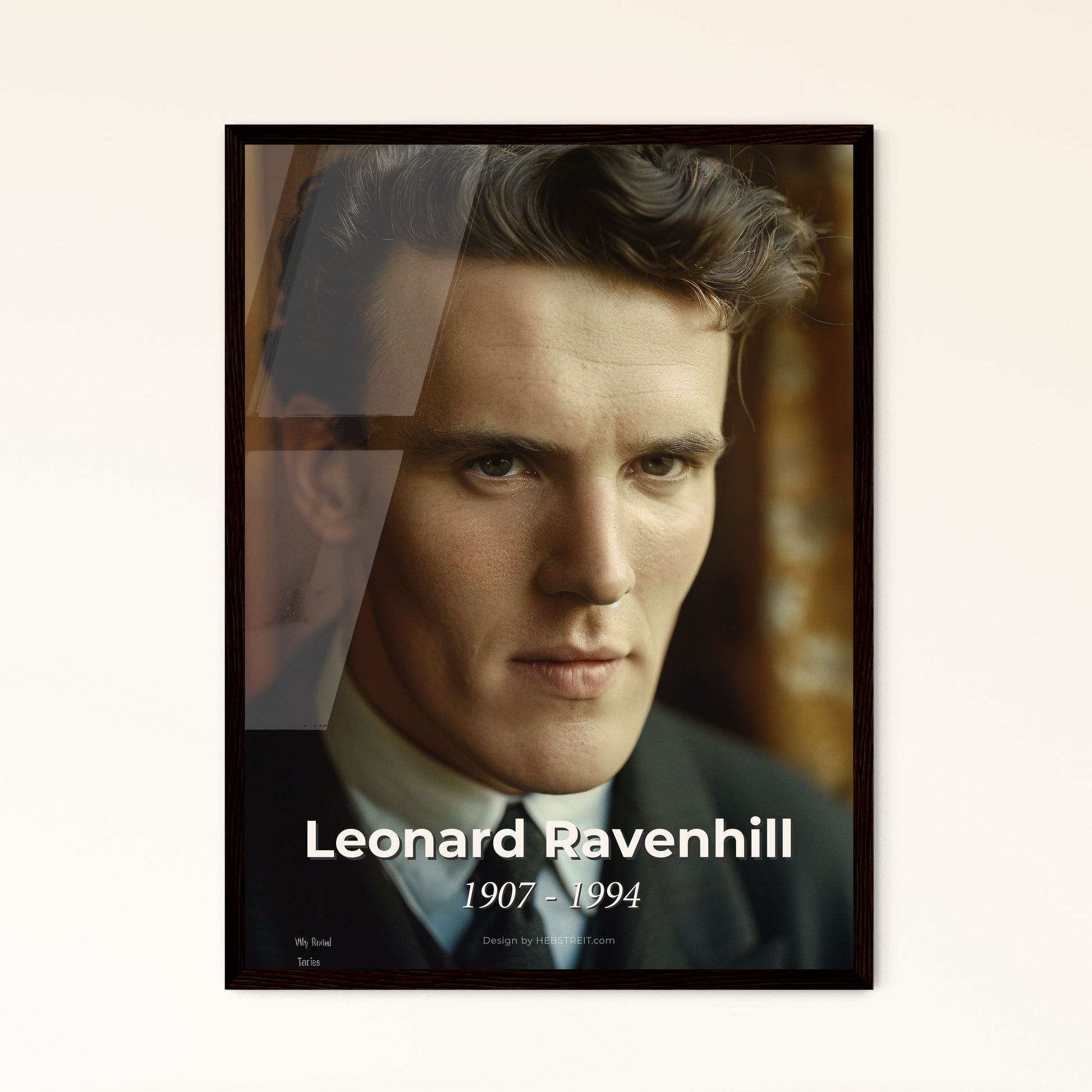 Authentic Portrait of Leonard Ravenhill: Iconic British-American Preacher & Author in High-Contrast Cinematic Art Print