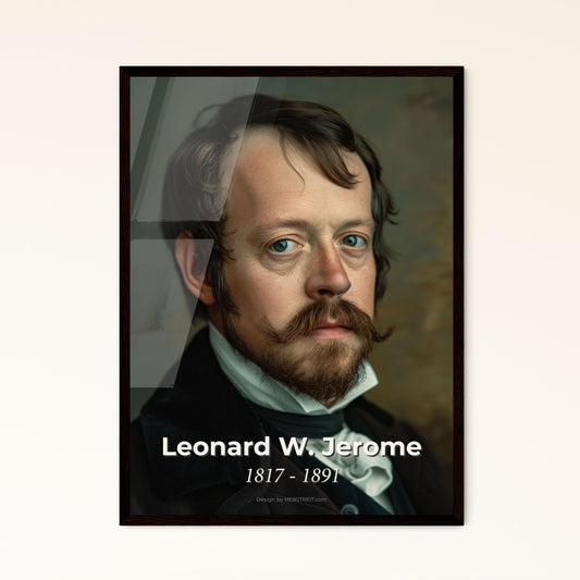 Exquisite Portrait of Leonard W. Jerome: 19th Century Financier, Churchill's Grandfather – A Timeless Art Print for Sophisticated Spaces
