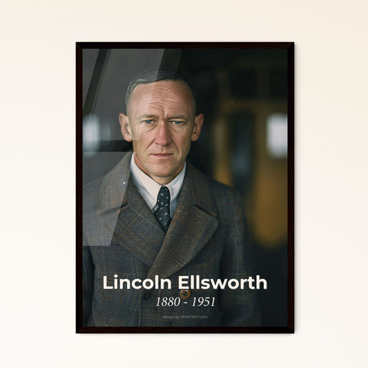 Lincoln Ellsworth: Iconic Antarctic Explorer - A Cinematic Portrait in Sepia, Perfect for Home Décor & Distinctive Gift Giving