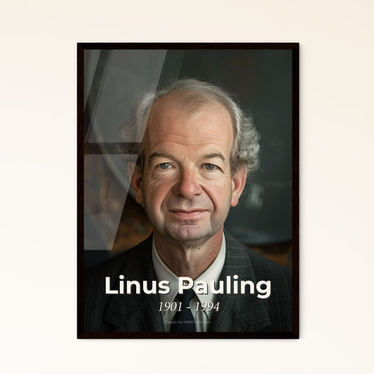 Timeless Tribute to Linus Pauling: Nobel Laureate & Pioneer of Chemical Bonding - Exquisite Monochrome Print for Home Decor