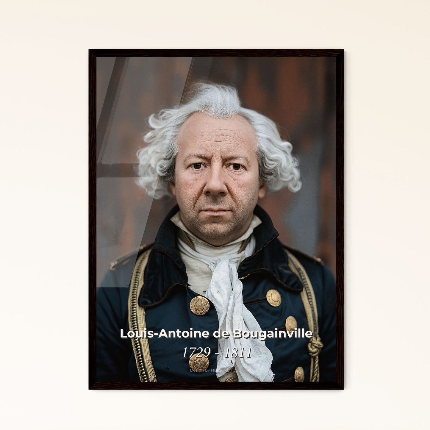 Stunning Ultrarealistic Portrait of Louis-Antoine de Bougainville: French Explorer & Admiral, Perfect for Home Decor & Gifting