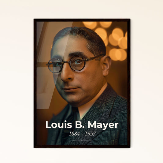 Vintage Elegance: Louis B. Mayer - Iconic Film Executive Portrait in Monochrome - Perfect for Home Decor & Gifts