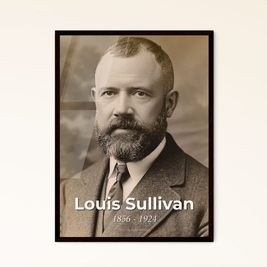 Timeless Portrait of Louis Sullivan: The Visionary Father of Skyscrapers – High-Quality Art Print for Inspired Home Decor