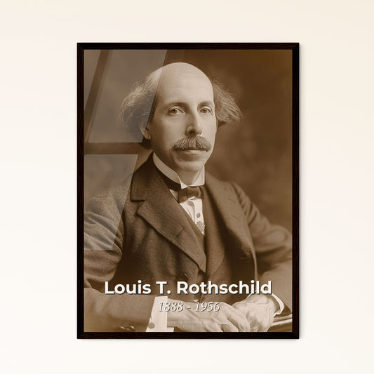 Elegant Portrait of Louis T. Rothschild: Iconic American Hotelier, Hampshire House Founder - Timeless Wall Art for Your Space