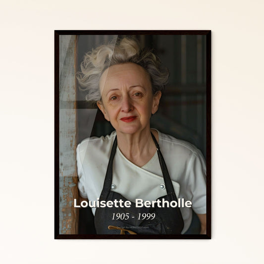 Elegant Portrait of Louisette Bertholle: Iconic French Chef & Co-Author of Mastering the Art of French Cooking – Artful Home Décor Print