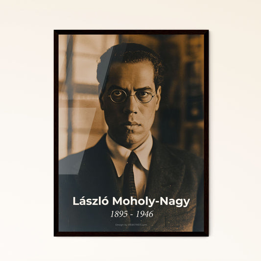 László Moholy-Nagy: Timeless Constructivist Portrait - High-Quality Print, Framed or Aluminum, Perfect for Home Decor & Gifts