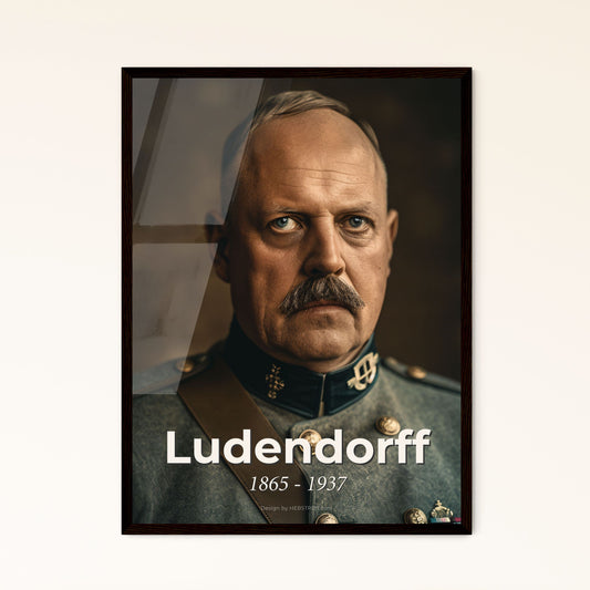 Epic Portrait of General Ludendorff: A Vintage Cinematic Tribute to German Military History – Available in Framed & Aluminum Options
