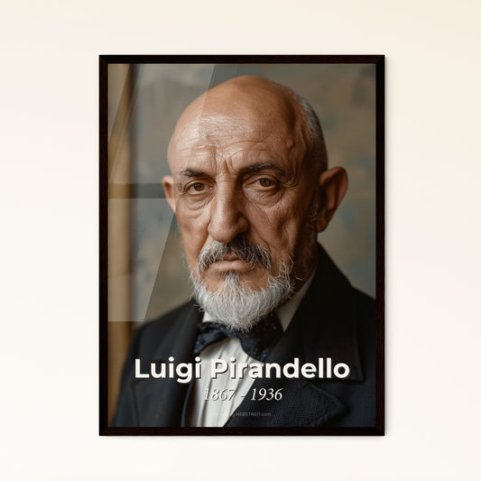 Luigi Pirandello: An Iconic Portrait of the Nobel Laureate in Timeless Monochrome Art - Perfect for Home Décor & Gifting