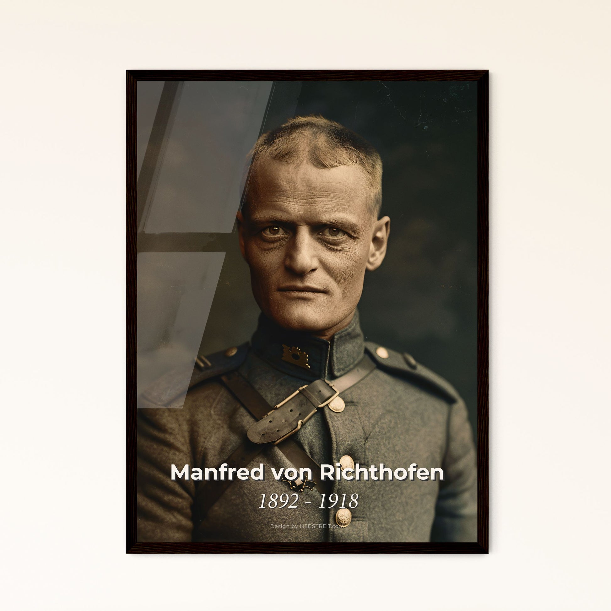 Majestic Portrait of the Red Baron: Manfred von Richthofen, WWI Ace - Stunning Monochrome Art for Home Decor & Gifts
