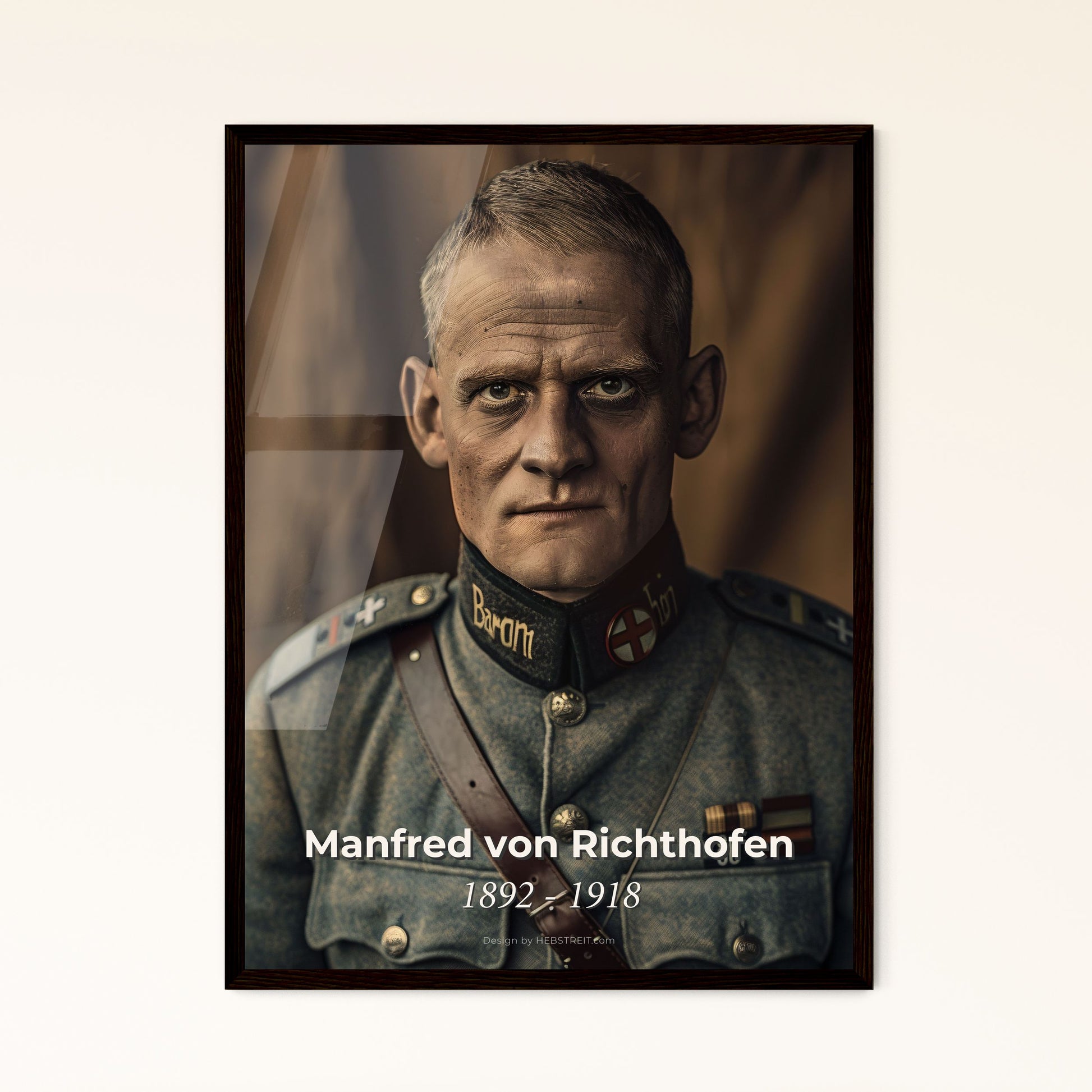 Majestic Portrait of the Red Baron: Manfred von Richthofen - Iconic WWI Ace - Timeless Art Print for Home Décor & Gift